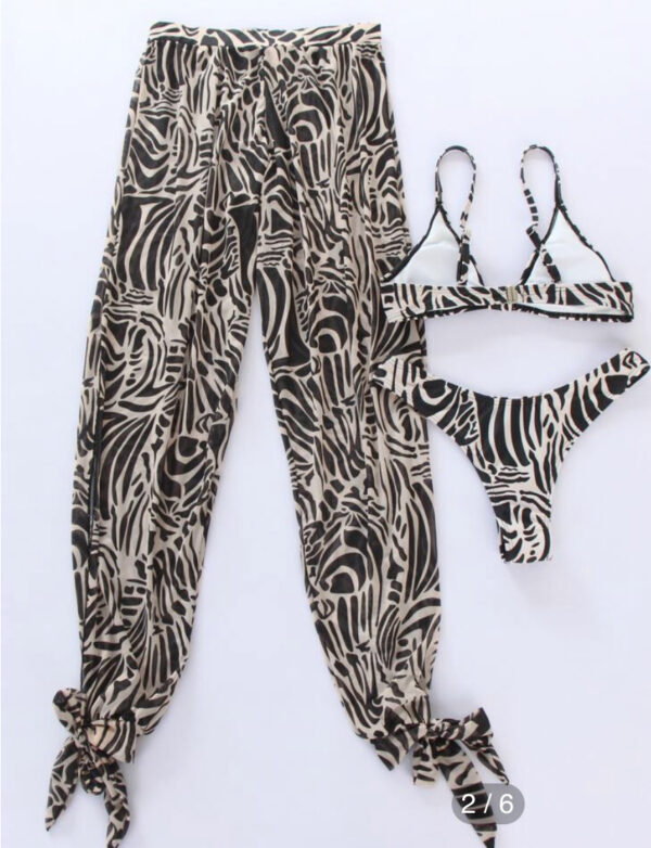 Zebra 3 Piece Swimsuit - Image 4