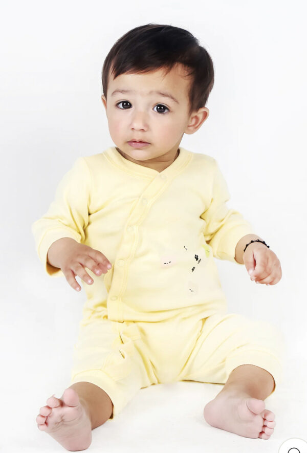 Kids Romper Yellow Print