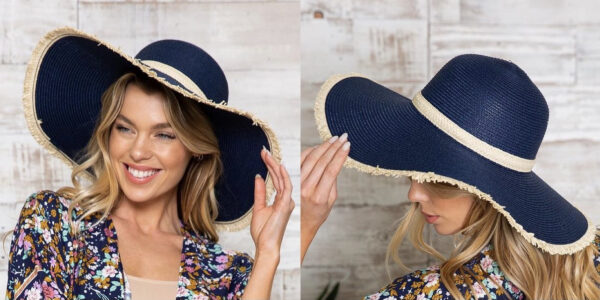 Navy Blue Sun Hat - Image 2