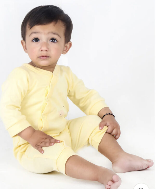 Kids Romper Yellow Print - Image 4