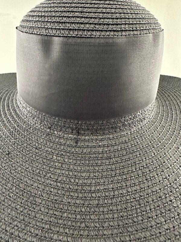 Black Ribboned Sun Hat - Image 4